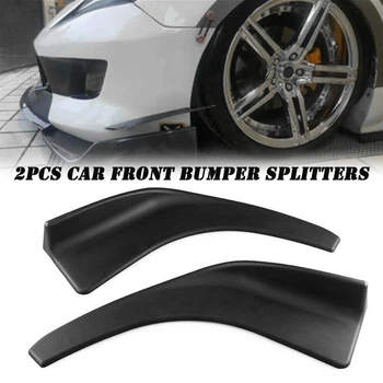 

2PCS Universal Car Front Bumper Lip Splitter Diffuser Chin Spoiler Canard Deflector