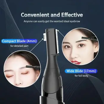 

Multifunctional Electric Eyebrow Trimmer Painless Mini Eye Brow Shaver Women Epilator Portable Razors Hair Remover