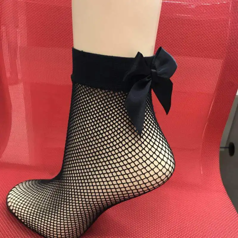Makuluya/10 пар летних носков с бантом и классическими бриллиантами, тонкие сексуальные кружевные маленькие сетчатые винтовые цветные сетчатые носки MSL6