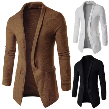 

Fashion Men Solid Color Lapel Long Sleeve Pocket Casual Cardigan Coat Outwear match well with your bottoming top and pant