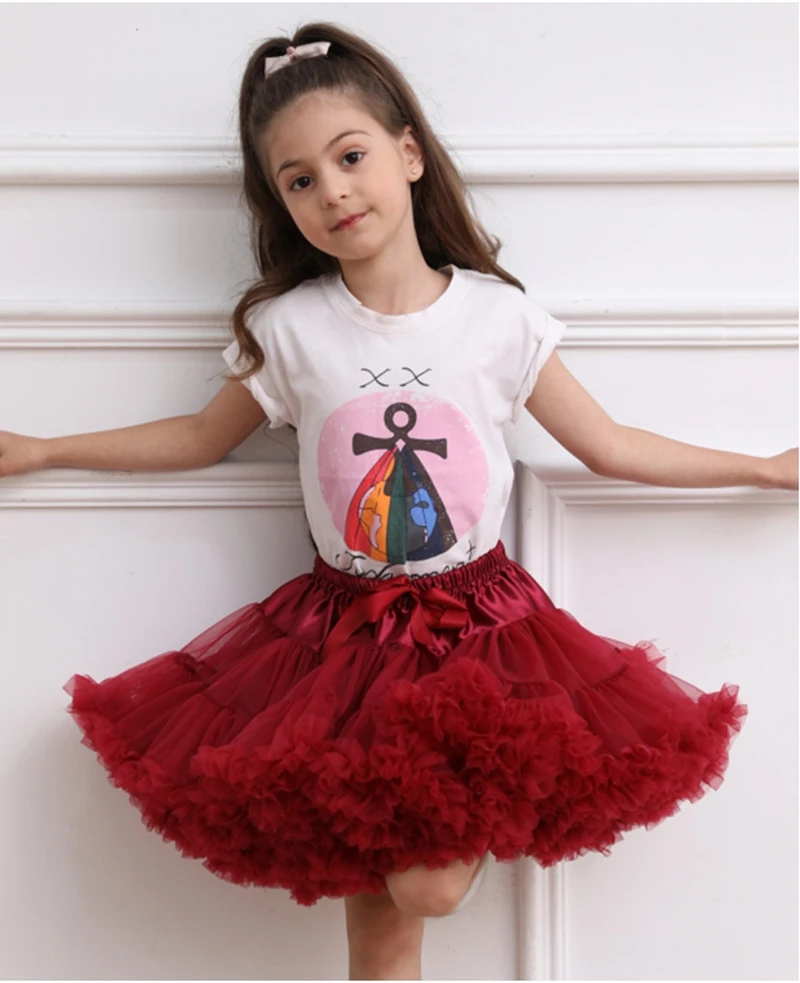 Dress Lolita Skirt Support Wild lolita Boneless Skirt Rainbow Cloud Children's Women Swing Half Body Loli Short Support