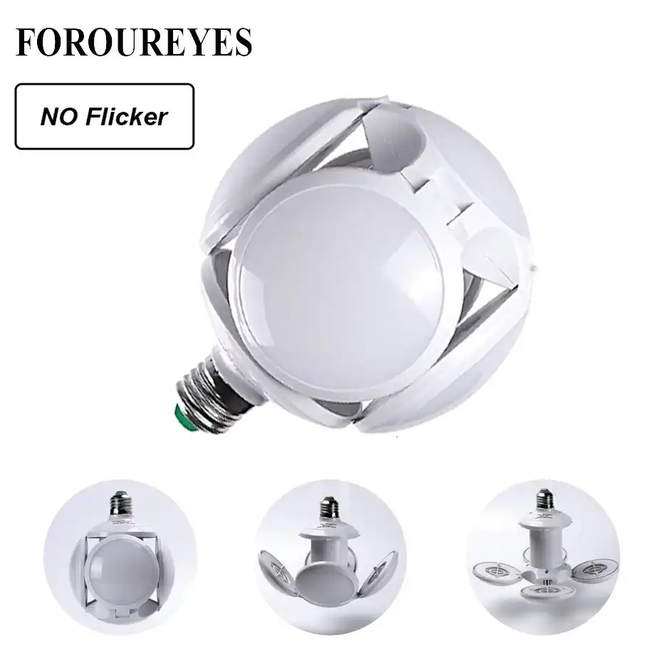 40w tidak ada flicker sepak bola ufo lampu e27 lampara ac 85v 265v foldable led ganti 360w lampu halogen