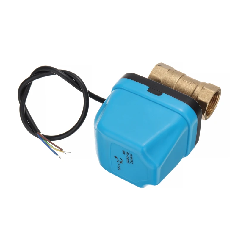 1 шт. латунный Электрический шаровой кран G3/" DN20 3/4 дюймов два способа 220 В управления моторизованный электрический шаровой кран s G Трубная резьба Mayitr