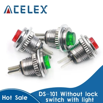 

5pcs DS-101 8mm On/Off Push Button Switch Mini Lockless Momentary ON OFF Push Button Micro Normally Open Switch