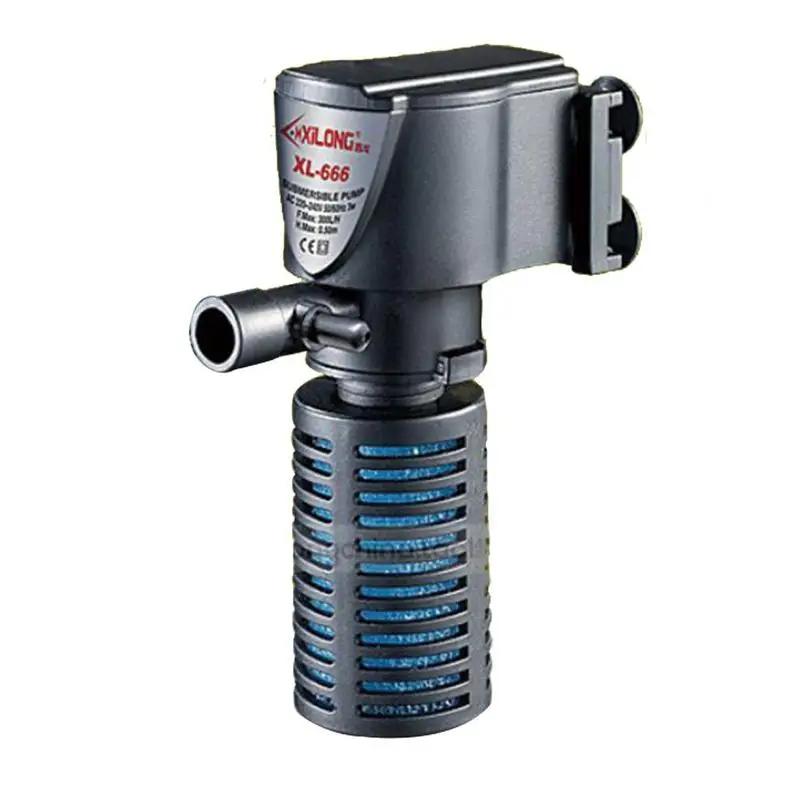 

3 In 1 Silent Aquarium Filter Submersible Oxygen Internal Pump Sponge Water With Rain Spray For Fish Tank Air Increase 3-5W