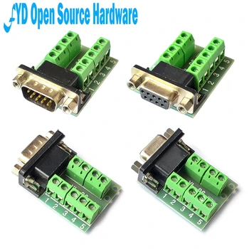 

DB9 9PIN male female serial port connector to terminal adapter D-SUB COM RS232 TO RS485 converter BOARD terminal block