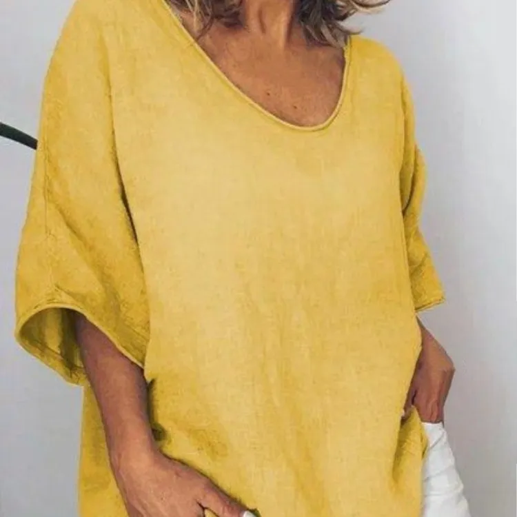 

Nice 5Xl Plus Size Women Summer Nice T-Shirt Casual Short Sleeve Tops Tees Sexy Solid V-Neck Loose Shirts