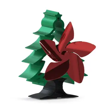 

5 Blades Heat Powered Fireplace Stove Fan Christmas Tree Wood Log Burner Silent G6KA