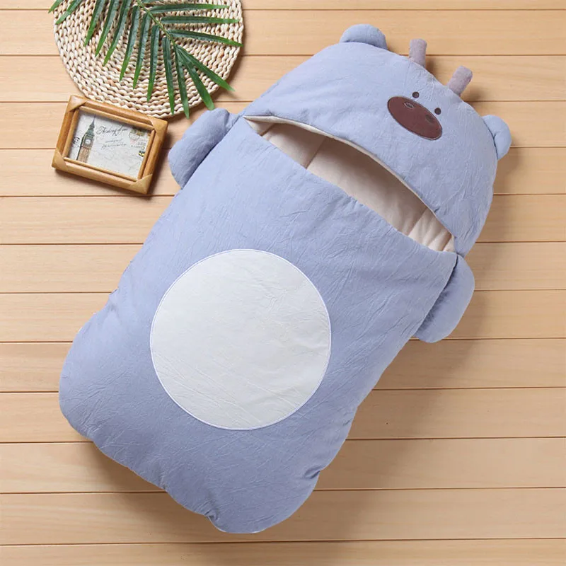 as the photo Babies Sleeping Bags Newborn Baby Cotton Swaddle Wrap Envelope Cotton 0-4 Months Baby Blanket Swaddling Wrap Sleepsack - Color: as the photo