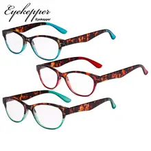 R074D Eyekepper очки для чтения набор из 3 отличных пружинных шарниров для чтения женщин Кошачий глаз очки для чтения