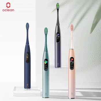 Global Version Oclean X Pro Sonic Electric Toothbrush Adult IPX7 2-in-1 Charger Holder Color Touch Screen Toothbrush Fast Charge oclean x smart color touch screen sonic electric toothbrush app control international version from xiaomi youpin