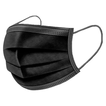 

50PCS Black Disposable Mask For Adults Women Men Unisex Face Mask Outdoor Breathable Earloop Mouth Mask Mascarillas Desechables