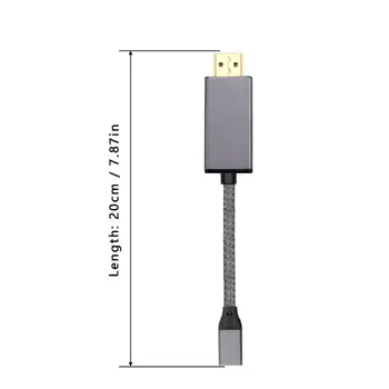 

USB C to HD-MI Female to Male Cable 4K HDTV Adapter for Phone Notebook Monitor 85WD