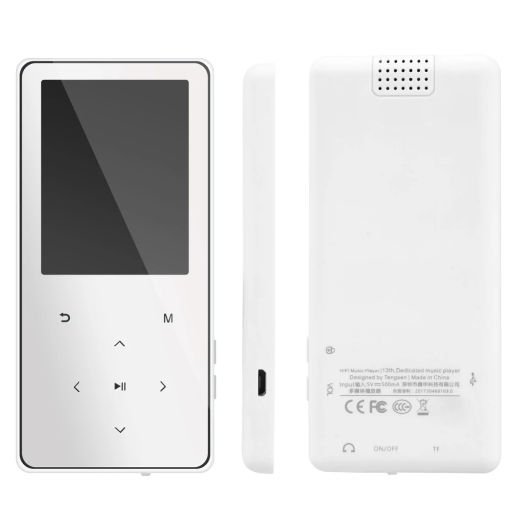 Белый 2,4 ''8 GB Bluetooth HiFi сенсорный зеркальный экран Музыка MP3 MP4 плеер Электронная книга рекордер
