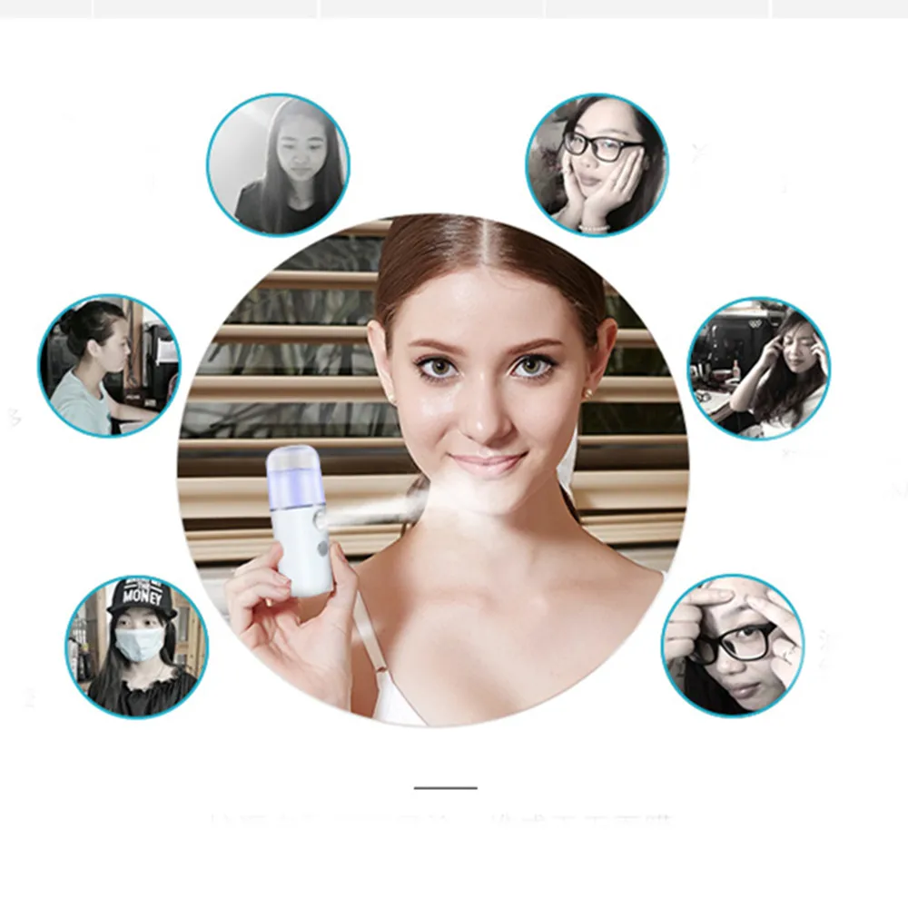 Mist Sprayer Portable Facial Body Nebulizer Steamer Moisturizing Skin Care Mini 30ml Face Spray Beauty Instruments