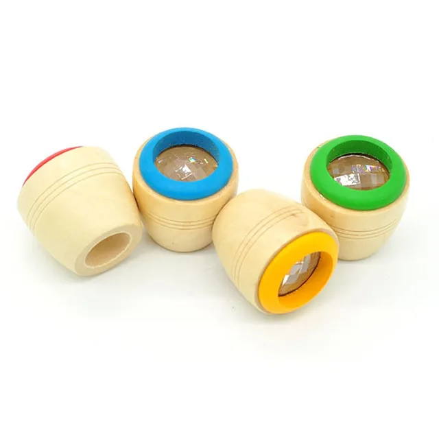 1Pcs Kaleidoscope Multi-prism Wooden Toy Kids Gift Kaleidoscope Glasses Colorful World Magic Children Toys Polygon Prism 5