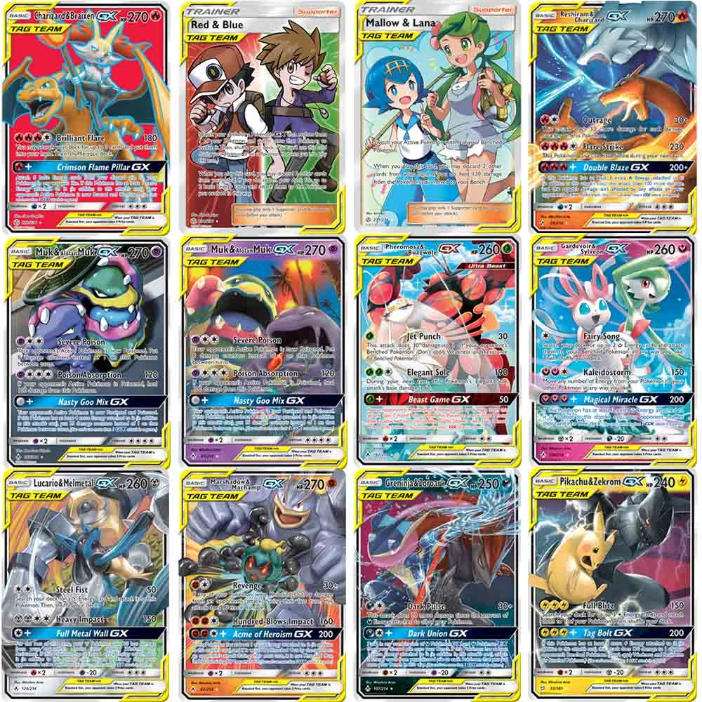 30pc Pokemon Cards Tag Team Shining Cards Pokemon Booster Collection Trading  Card Game Toy Christmas Gift For Children - Game Collection Cards -  AliExpress
