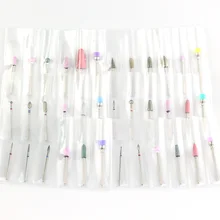 6 шт./компл. дизайн ногтей дрель биты фрезы для маникюра ногтей файл кутикула чистый заусенцев электрическая машина для удаления волос и нейл-арта