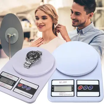 オンライン Balance Jewelry Scale Backlight 10kg/1g Gram Measuring Tool Diamond 1kg/0.1g Digital Mini Precision Electronic Scale Lighter