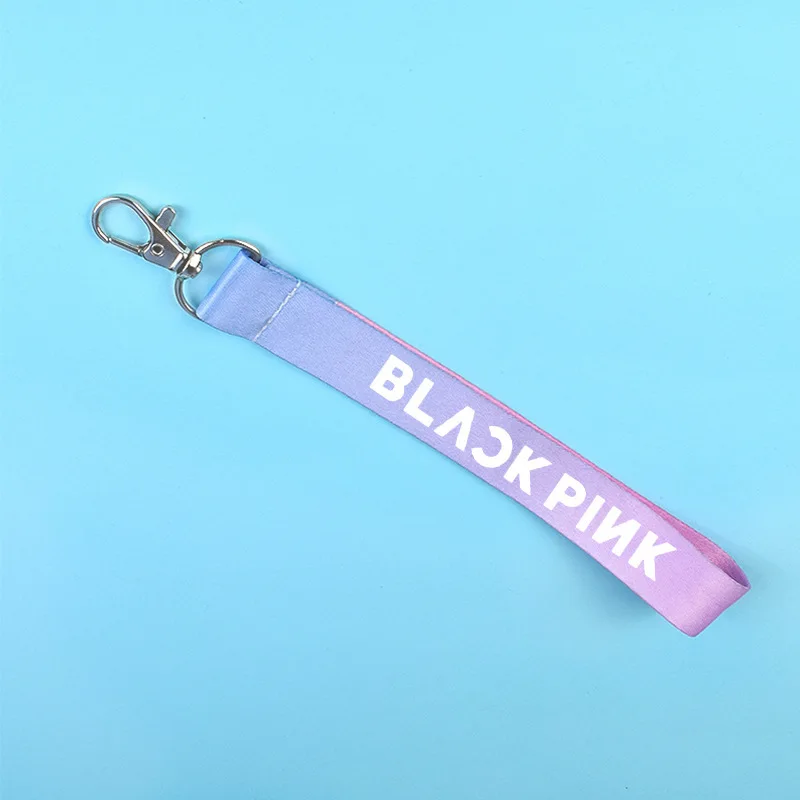 BLACKPINK Креативный kpop Черный Розовый градиентный пандус брелок ремешок Высокое качество framic брелок на молнии Съемник висячая Пряжка kpop Черный Розовый - Цвет: BLACKPINK