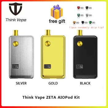 

Free gift Think Vape ZETA AIO 60W Pod Kit powered by 18650 battery box mod & 3ml tank E Cigarette for DTL / MTL vape AIO Pod Kit