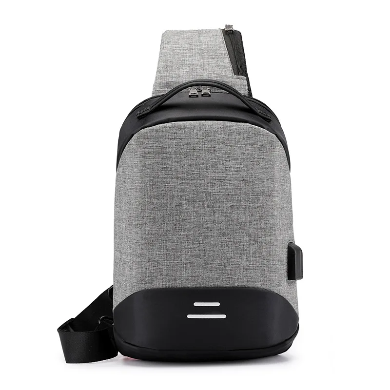 

2019 Summer Men Chest Bag Oxford Cloth Outdoor Shoulder Bag Men's Bag Theft USB Wholesale Customizable