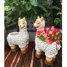 Садовые горшочки альпака в горшках растения в горшках креативные милые цветочные горшочки для суккулентов большое украшение двора, сада M2645