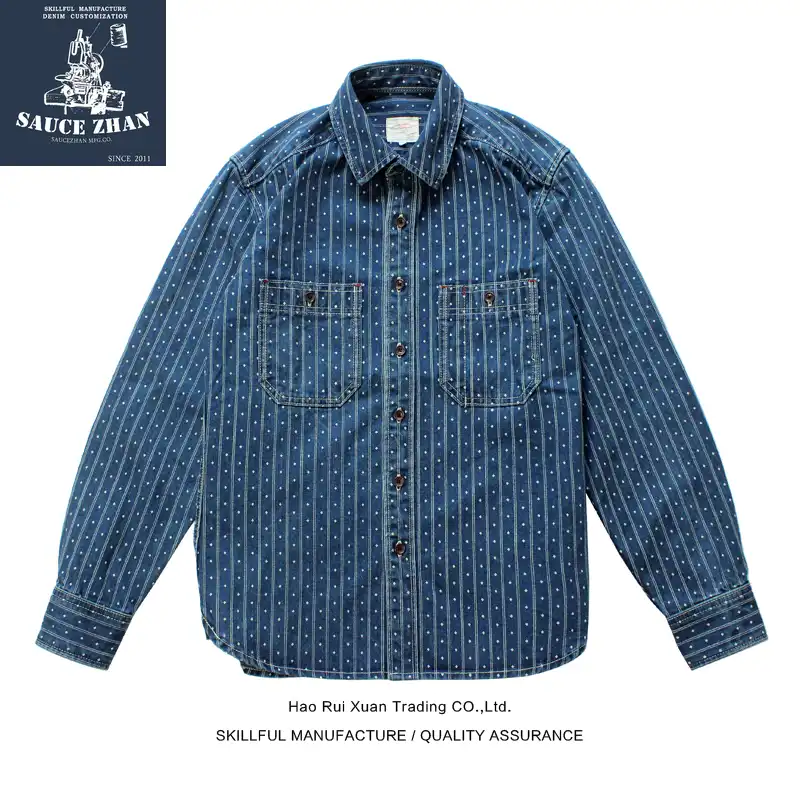 mens selvedge denim shirt