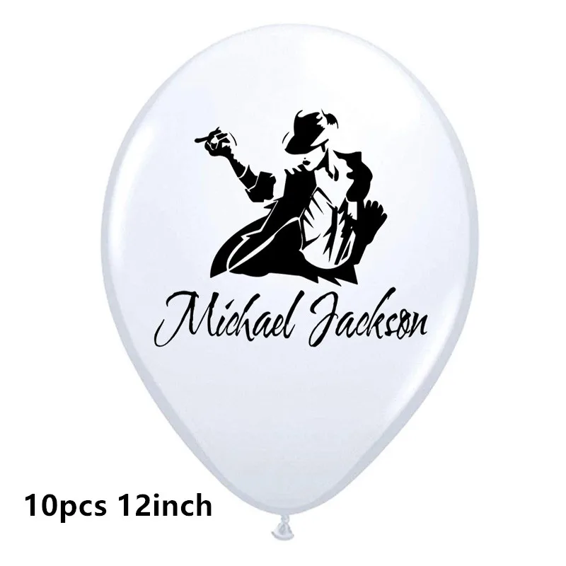 10pcs/lot Michael Jackson Latex Balloons Creative Dancing Music Fans Birthday Party Decorations Street Dance Ballons Boy Toy