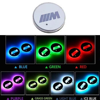 

1pcs USB light pad Car Anti Slip Water coaster LED Mat For BMW M3 M5 M6 X1 X3 X5 E34 E39 E36 E60 E90 E46 F30 F10 F20 car styling