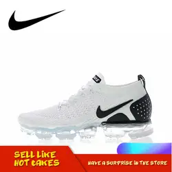 Оригинальные подлинные мужские кроссовки для бега Nike Air Vapormax Flyknit 2 с амортизацией, на шнуровке, прочные спортивные уличные кроссовки 942842