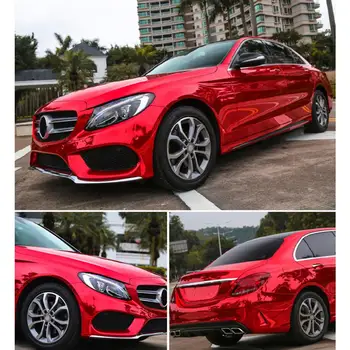 

Hot New Red Car Vinyl Film Wrap Color Change Car Body Sticker Decal Sheet Film