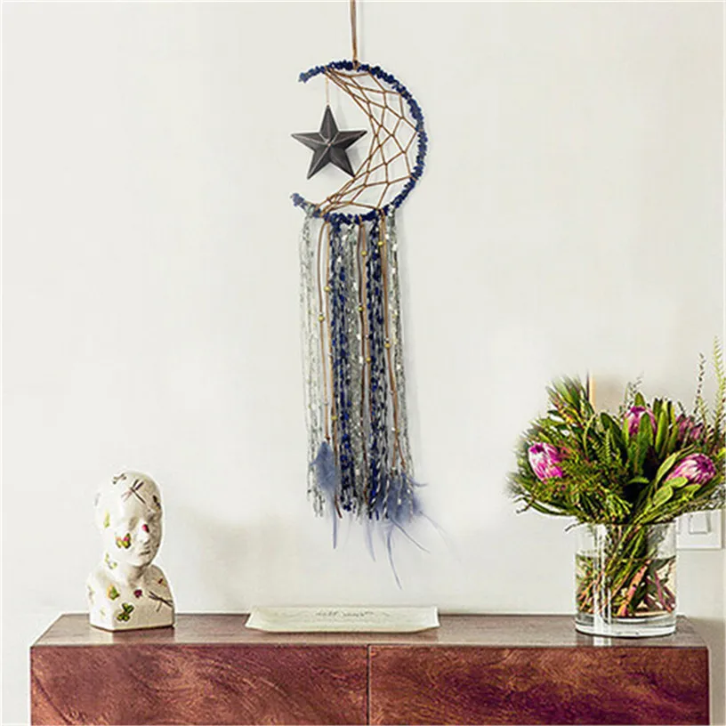Hanging Star Dream Catcher Decoration Ornament Gift Colorful Craft Dreamcatcher Wind Chimes Art Pendant 0718# | Дом и сад