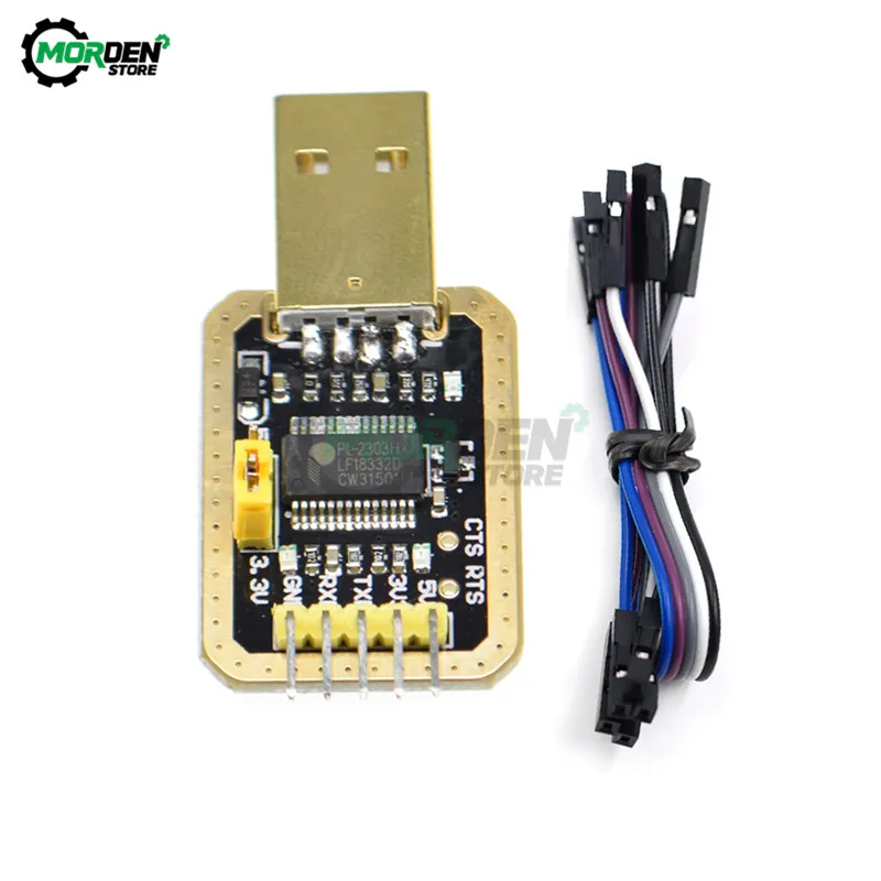 

Золотая мини-версия CH340G USB для TTL модуль обновления USB для последовательной платы загрузки мигающая плата с кабелем DuPont