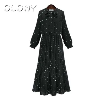 

Polka Dot sexy women Dress Long Sleeve 2019 OLONY befree