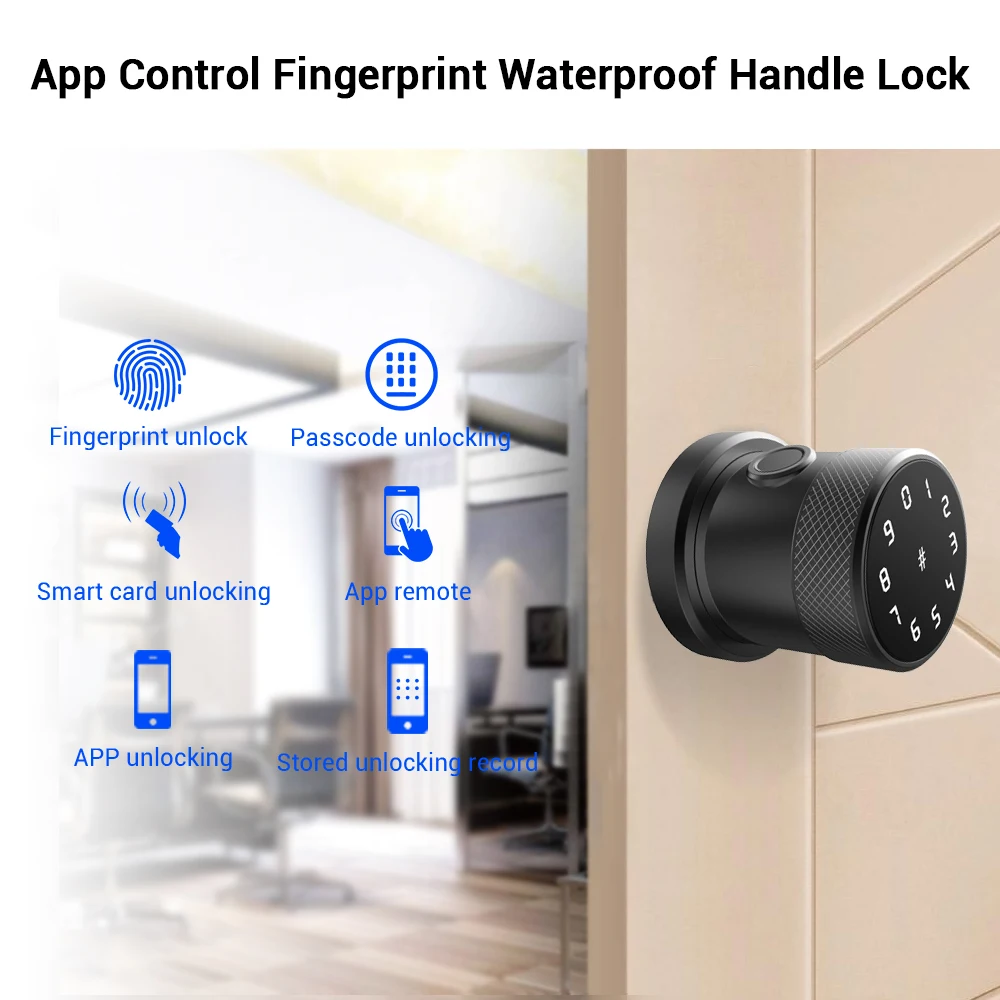 

Bluetooth Fingerprint Door Lock Smart Lock Porta Doorlock Electronic Keyless Wireless APP Remote Control Unlocked Smart Phones