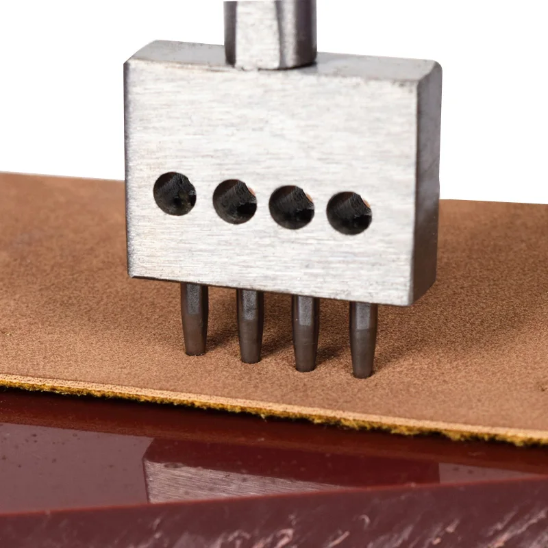 Round Leather Punching Tool DIY Handmade 2/4/6 Prong 4/5/6/8mm spacing