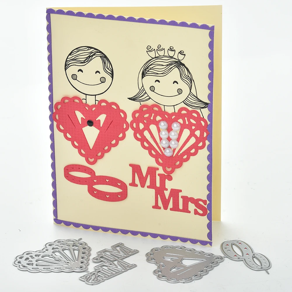 

YaMinSanNiO Heart Dies Ring Metal Cutting Dies New 2019 for Card Making Scrapbooking Dies Embossing Stencil Wedding Dies