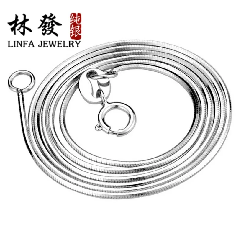 

Lin fa Silver Snake Bones Chain S990 Fine Silver Octagonal Snake Necklace Women's Korean-style Korean Style GIRL'S Birthday Gift