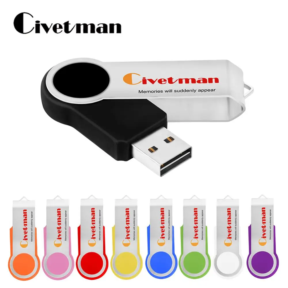 Civetman Metal USB Flash Drive 64GB Pen 32GB Stick 16GB Pendrive 8GB USB2.0 Memory 4GB CLE Disk on Key | Компьютеры и офис