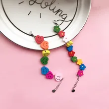 INS/стильный милый браслет в стиле Харадзюку с цветком в виде сердца и цветов радуги, модный ремешок на руку для женщин, девушек, влюбленных, ювелирные изделия, вечерние, подарки на каждый день