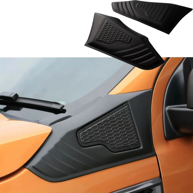 Car Side Vent Guard 2Pcs Car Side Vent Hood Guard Decoration Trim for Ford Ranger T6 T7