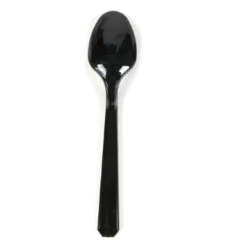 

JEYL 100Pcs Thick Disposable Plastic Spoon Dessert Spoon Cake Tableware Spoon Takeout Soup Spoon Individually Packaged