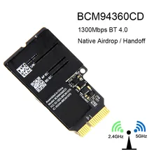 Двухдиапазонный 1750 Мбит/с Broadcom BCM94360CD 802.11AC WiFi, Bluetooth, Беспроводной 4,0 bcm4360cd карта родная Airdrop Handoff для MAC OS