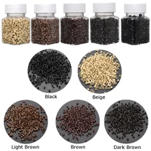 500 шт, 5,0 мм* 3,0 мм, микрокольца, Силиконовые микро кольца/бусины для наращивания волос, 5 цветов на выбор, инструменты для наращивания волос