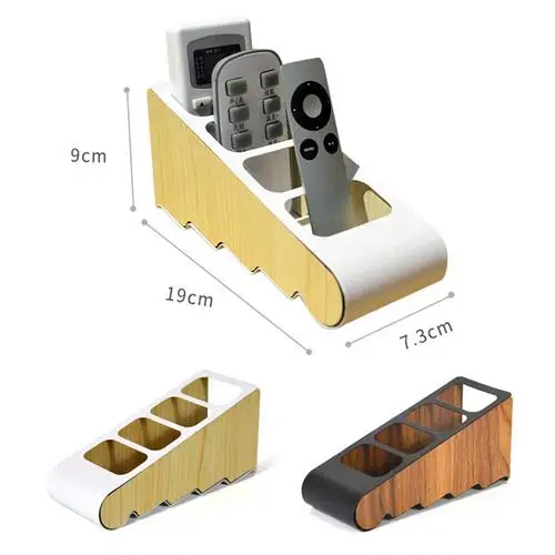 Металлический деревянный держатель для хранения с дистанционным управлением, съемный держатель для карандашей, 4 отделения, чехол для хранения офисного стола, Органайзер