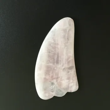 

Natural Rose Quartz Guasha Tools Massage different shape pink one