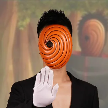 

Creative Japanese Naruto Cartoon Mask Tobi Obito Naruto Akatsuki Ninja Madara Uchiha Masquerade Cosplay Full Face Party Mask