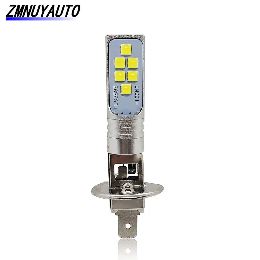 Автомобильная противотуманная фара H1 светодиодный фонарь 12SMD 1400LM супер яркий белый светодиодный противотуманный светильник для автомобиля 6000K белый DC 12V