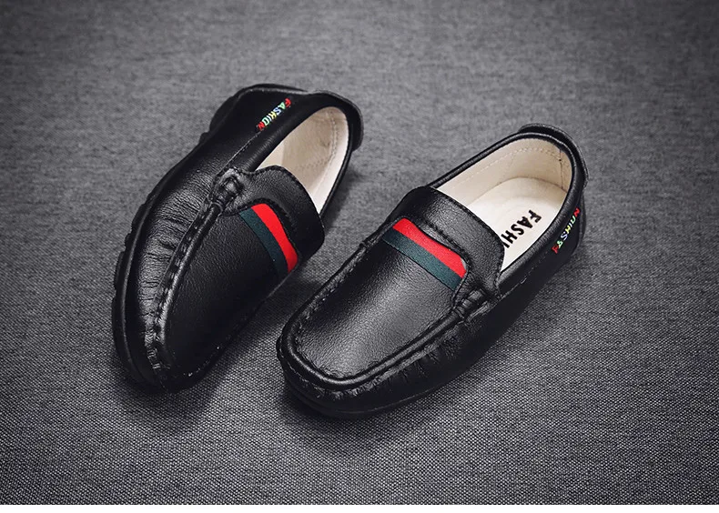 2019 New Autumn Genuine Leather children's Shoes for Boys Mocassins Fashion Kids Shoes For Girls Boys Casual Flat Slip On Loafers (8)